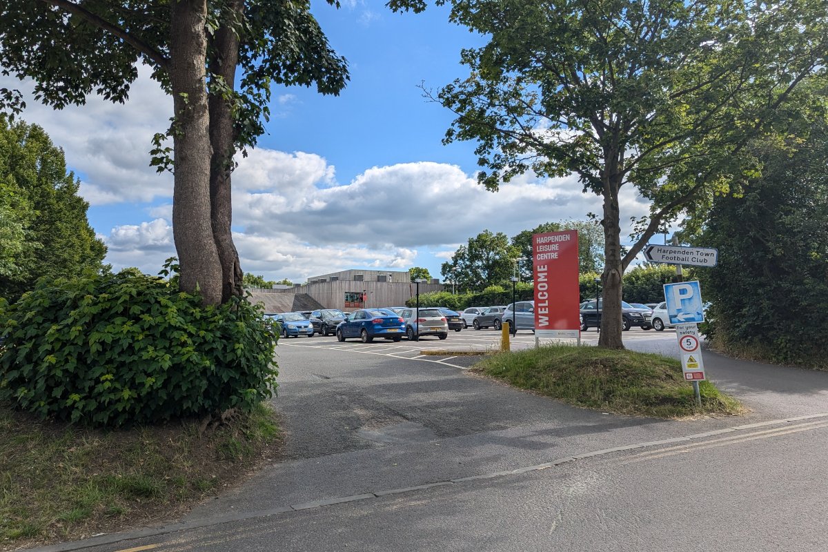 Carpark entrance from Amenbury Road
